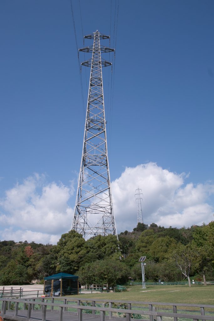 大久野島の鉄塔の写真